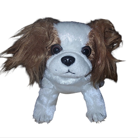 Vintage Ty Beanie Babies Collection "Regal" White and Brown Plush Dog Toy - Picture 2 of 5